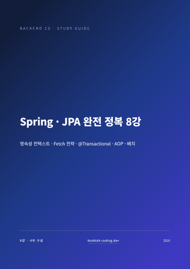 Spring · JPA 완전 정복 8강 표지
